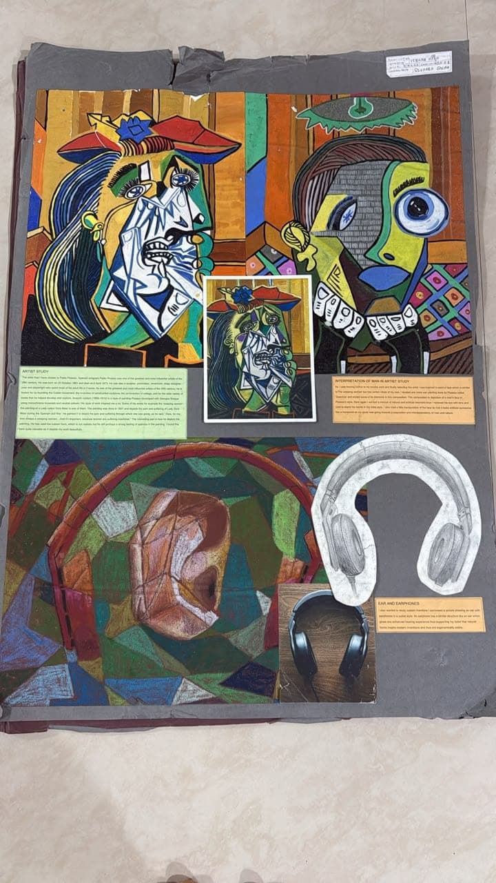 Analogies board 07: mixed media on board