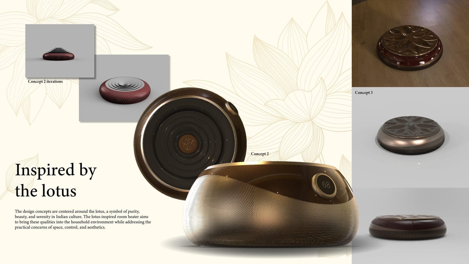 Lotus Room Heater — Inspired by the lotus