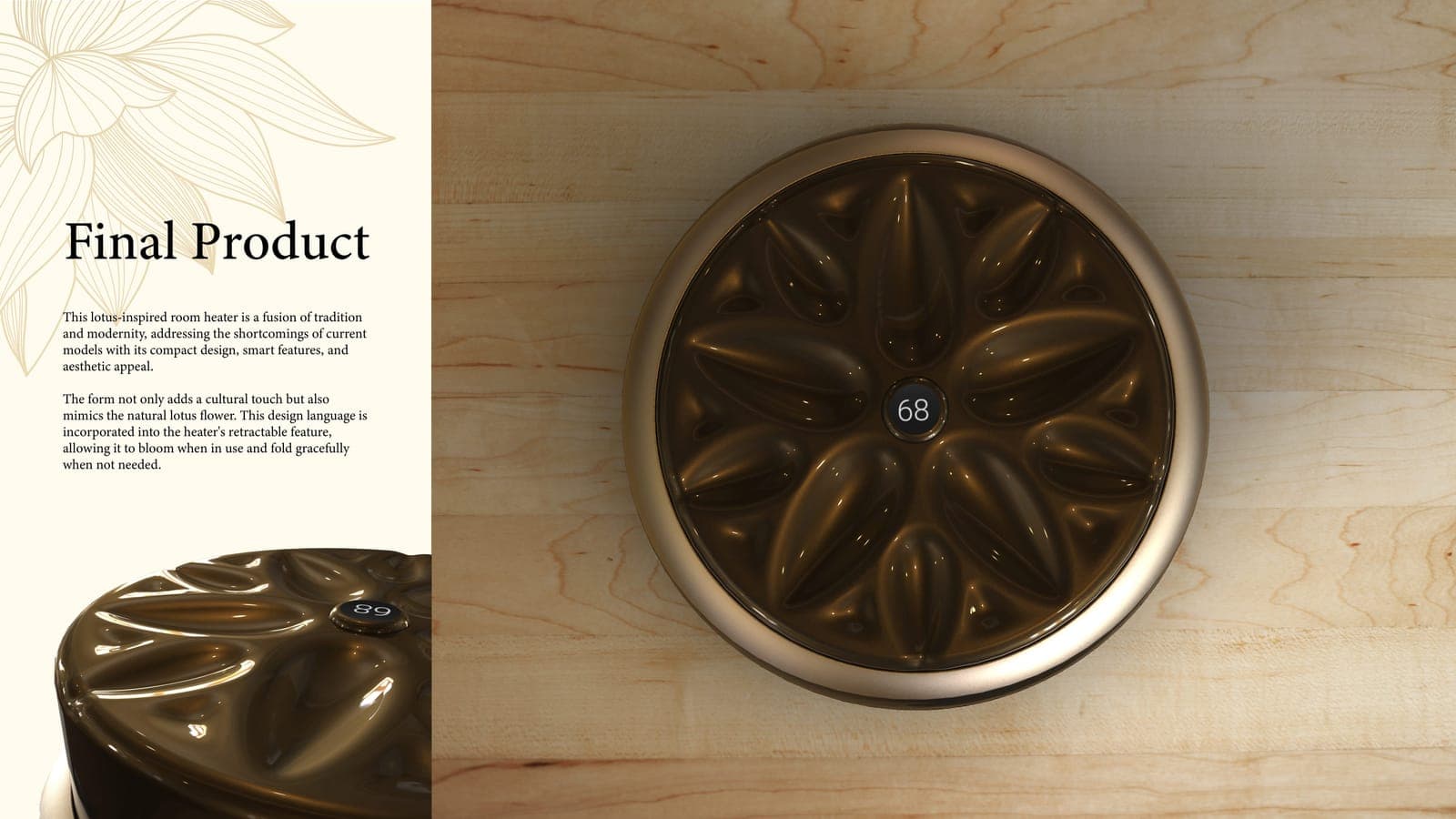 Lotus Room Heater — Final Product