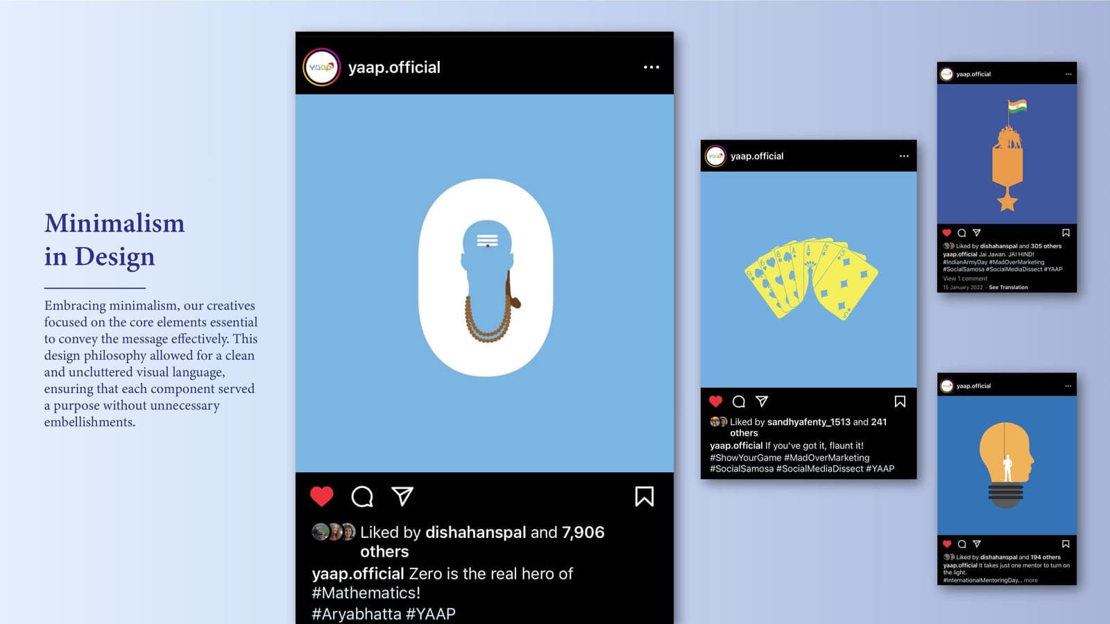 YAAP IG Creatives — Minimalism in Design