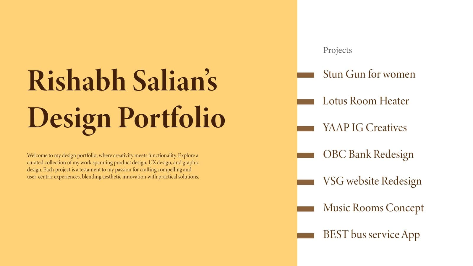 Cover of Rishabh Salian's design portfolio (2019–23)