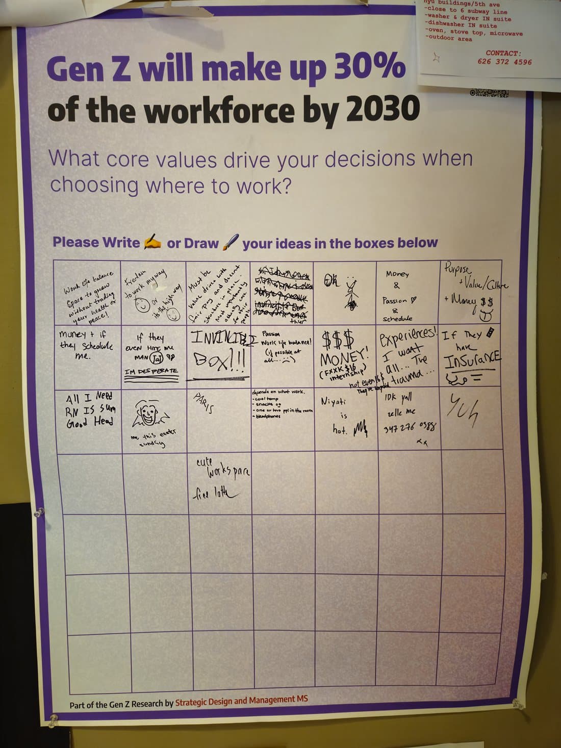 Campus poster: 30% — of the workforce will be Gen Z by 2030.